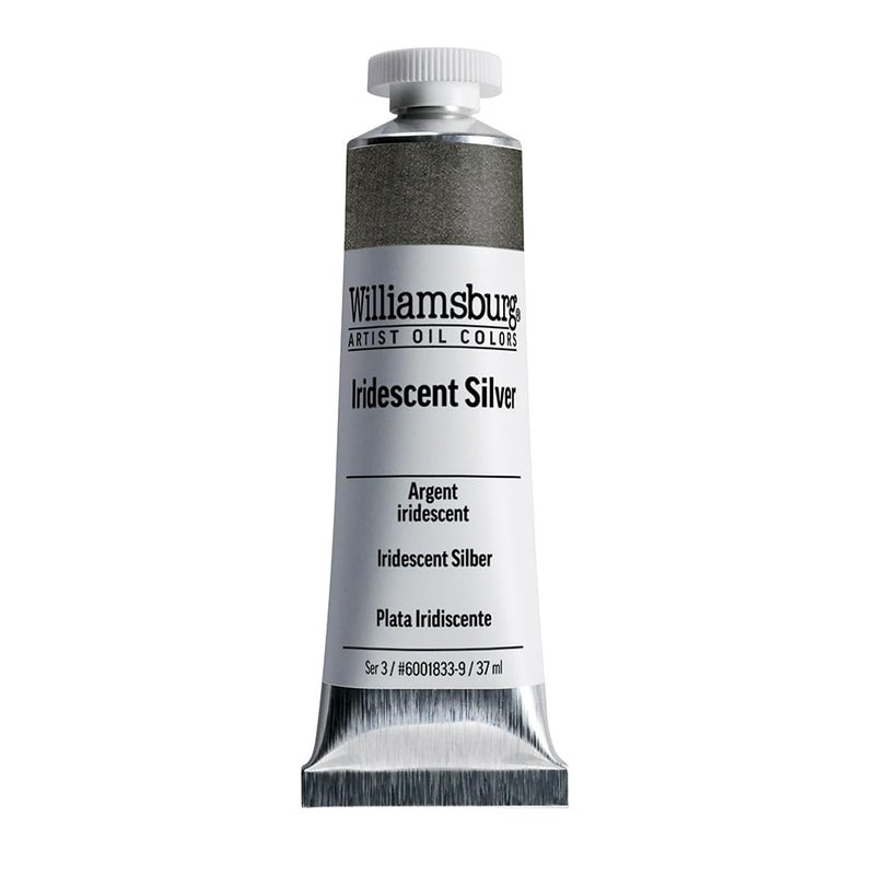 Williamsburg Artist Oil Colors by GOLDEN, Iridescent Silver, 37 ml tube, Professional Oil Paint, Semi-Opaque - Image 1